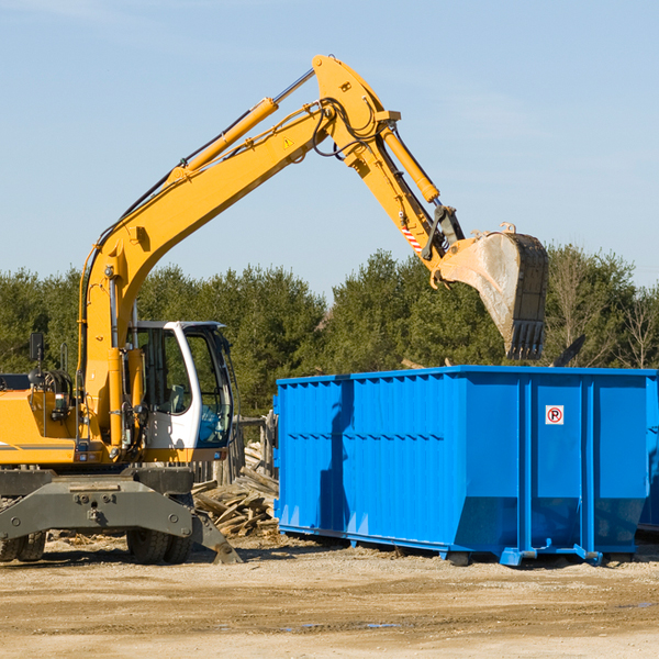 are there any restrictions on where a residential dumpster can be placed in New Bremen NY